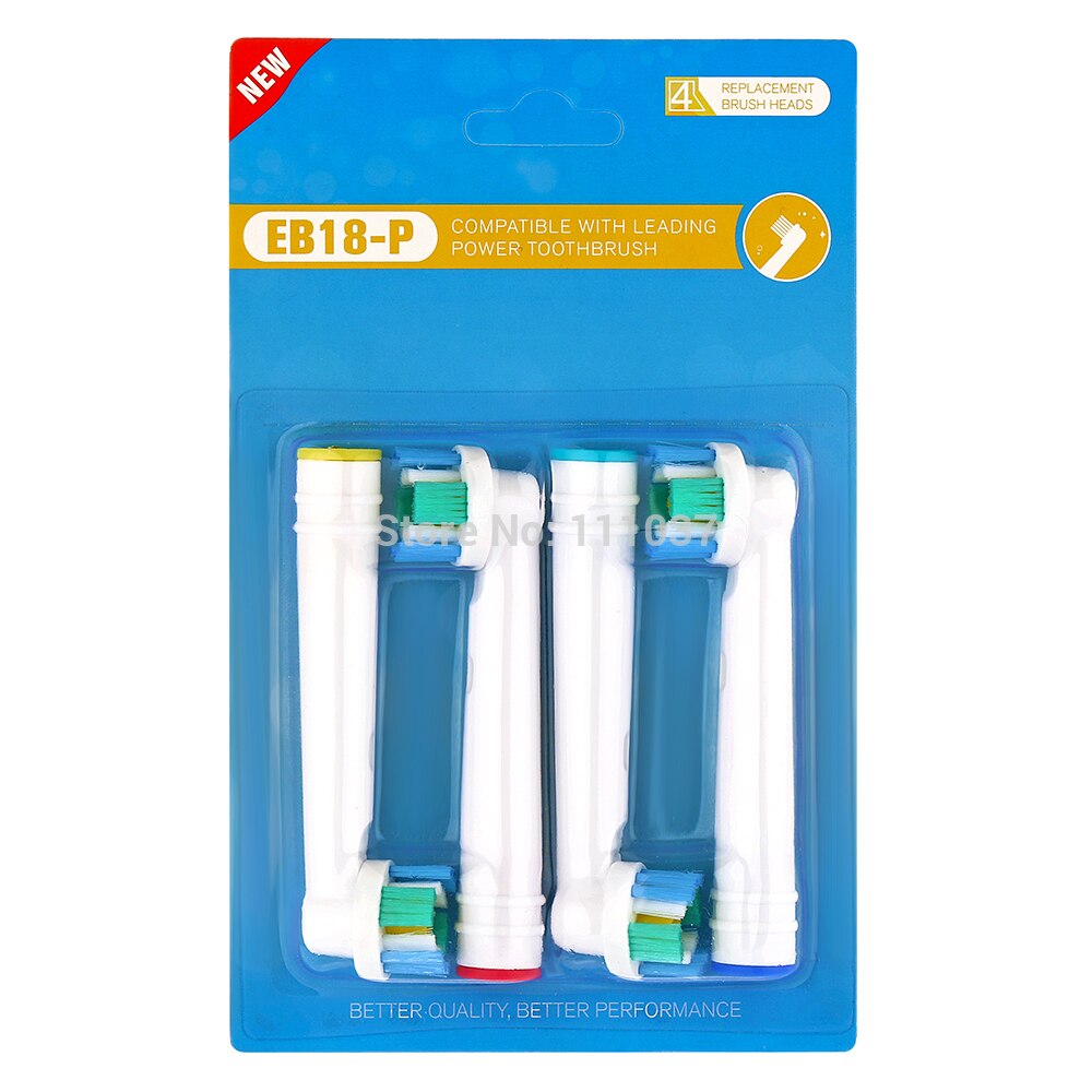 Electric Toothbrush Replacement Heads Precision/3D White/Floss Action/Pro Gum Care Brush Heads 4pack: EB18-P