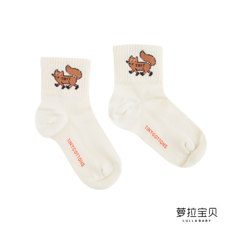 Enkelibb loevly tegneserie sokker til børn tao brand børn dreng hund mønster sokker pige dejlige dyr mønster sokker: Hvid / M 4-6y