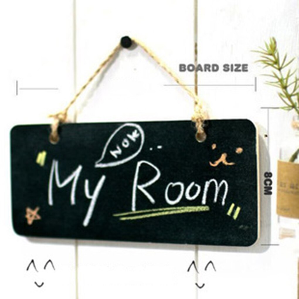 Pizarra De Madera Colgante Para Mensajes - 26x14cm, Borrable Con Tiza - Ideal Para Bares, Hoteles O Casa