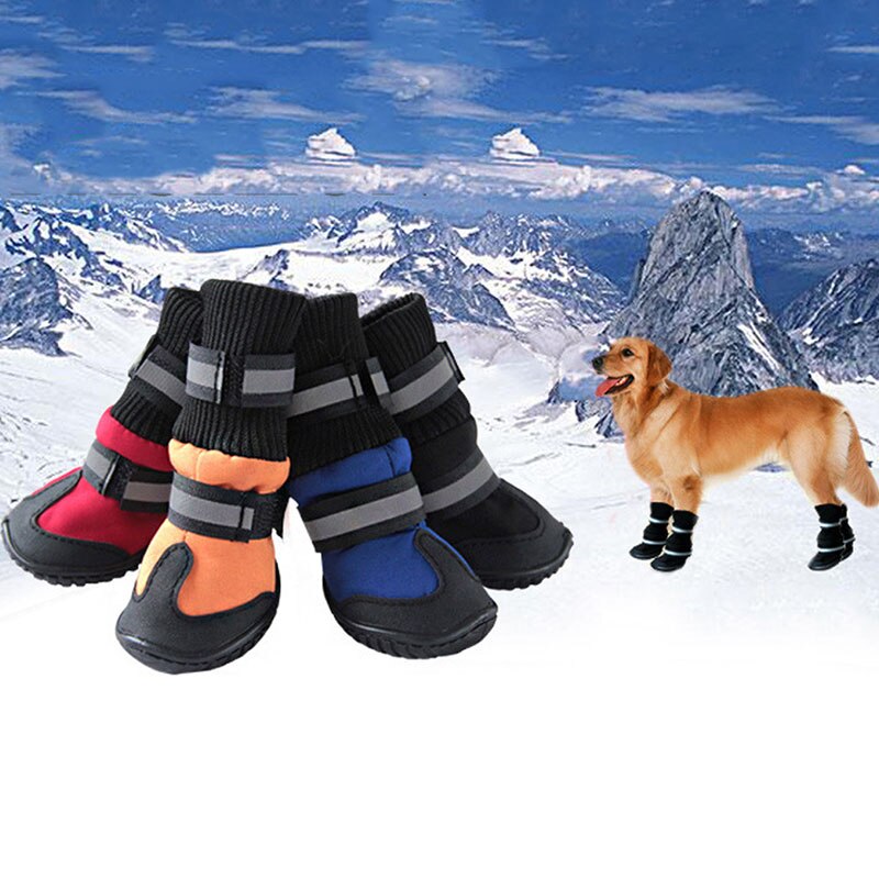 Warm Grote Grote Hond PU lederen Sportschoenen Winter Waterdichte hond Puppy Martin laarzen antislip golden retriever regen schoenen