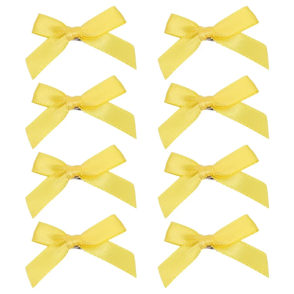 40 Uds. Horquilla pequeña con lazo para niñas, horquillas con flequillo a la , Y2K, Mini lazos dulces, pinza para el pelo, accesorios para el cabello: XXS / Rosa