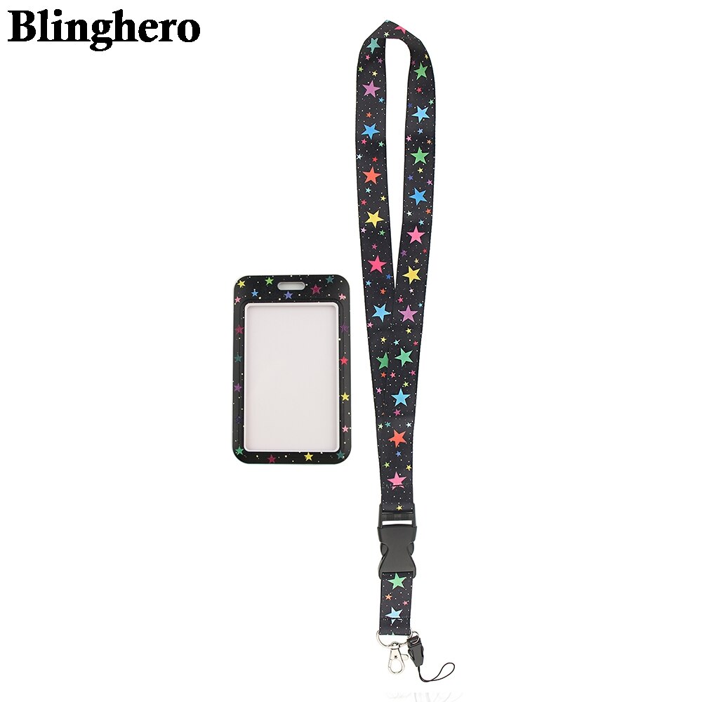 CB0197 Kleurrijke Ster Mobiele Telefoon Lanyard Mode Neck Strap Leuke Lanyards Voor Key Id-kaart Gym Mobiele Telefoon Bandjes Usb badge Lanyard