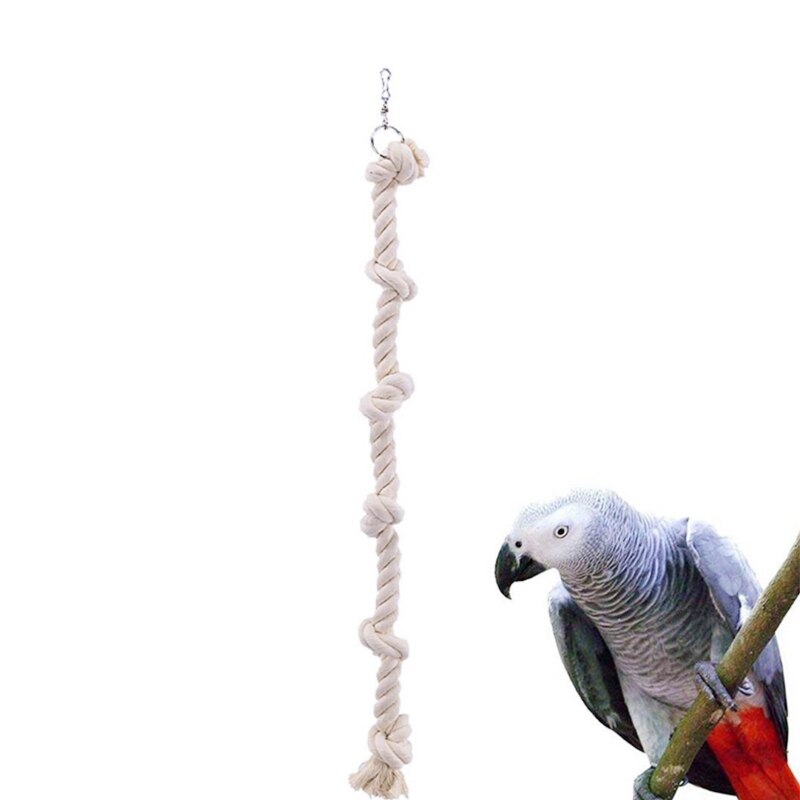 Cuerda de algodón resistente a las mordeduras para loros, nudo colgante de escalada, juguetes de decoración, juguete de escalada para periquitos
