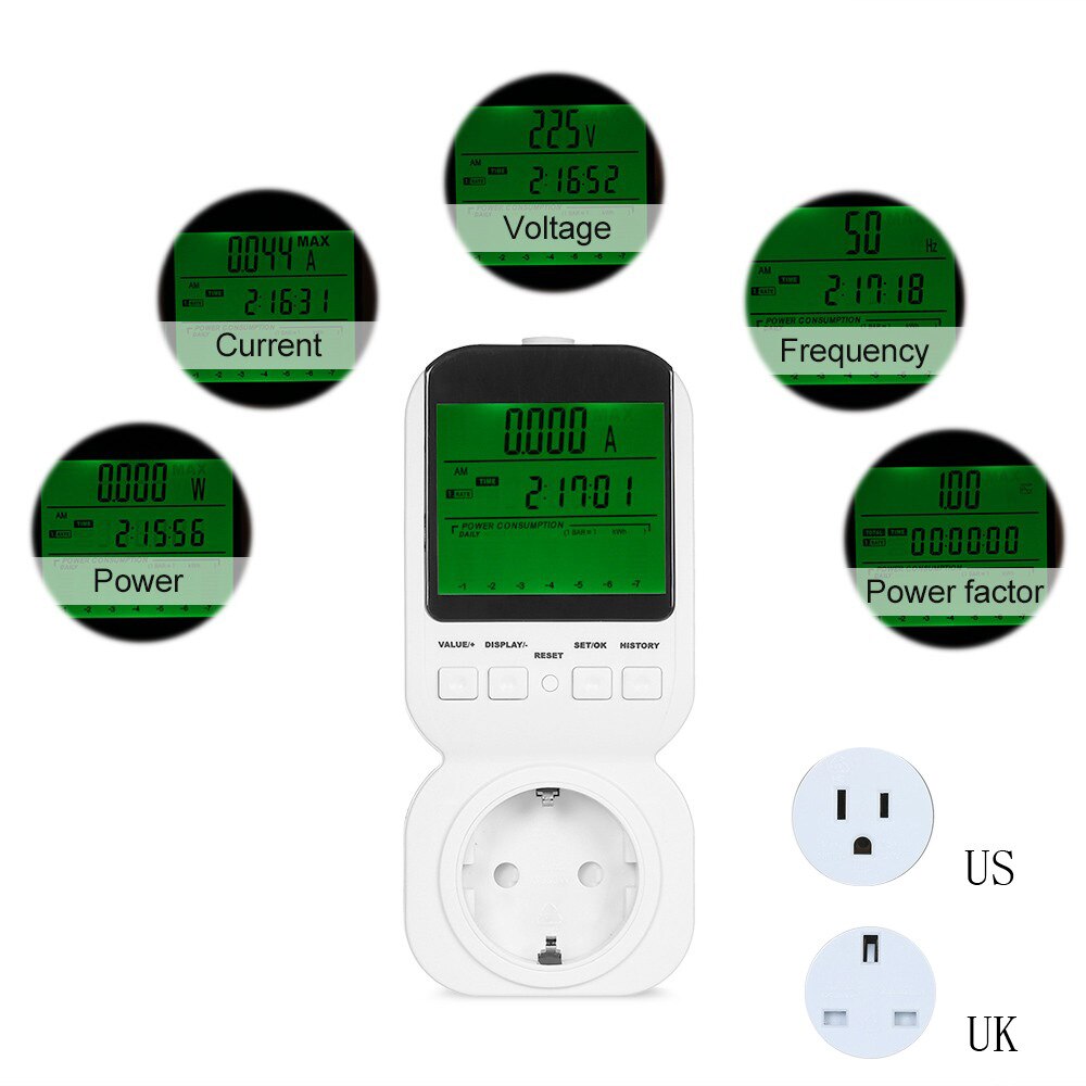 hoch-präzision Messung buchse elektrische energie Monitor, intelligente haushalts Meter, hohe-Energie elektrische verbrauch messung