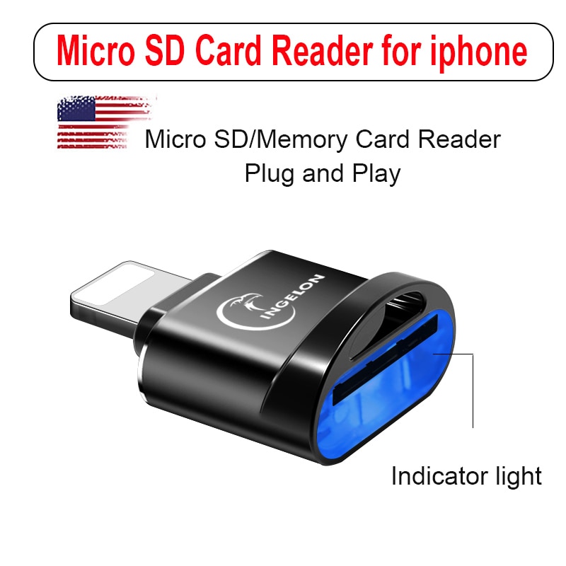 Micro sd kortlæser cartao de memoria hukommelseskort adaptador otg til lightning adapter tf konverter billigt produkt til iphone/ipad