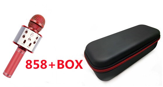 WS-858 Tragbare Drahtlose Bluetooth Mikrofon, EIN Mikrofon, Dass Unterstützt Mehrere Geräte, Home KTV Multi-Funktion Mikrofon: 858-Red-Box