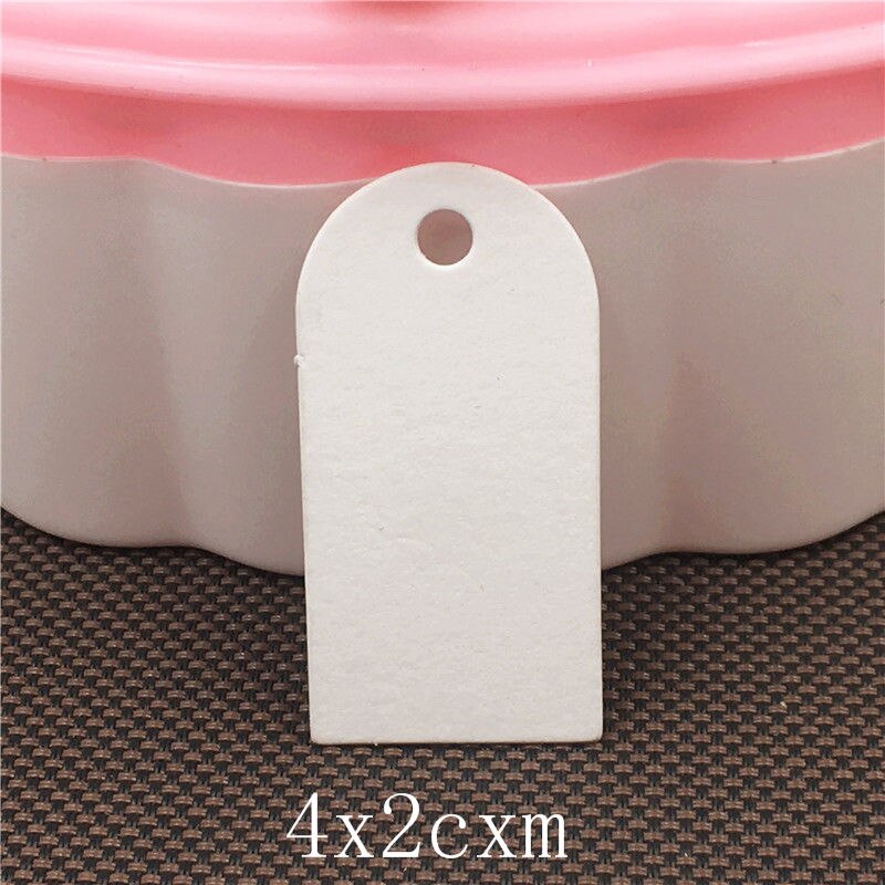 300 kpl/erä erivärinen kaksikokoinen roikkuva voimapaperi, erityisesti leipäkaramellimerkinnät hintalappu muistilappu syntymäpäivätarrat: Valkoinen 4 x 2cm