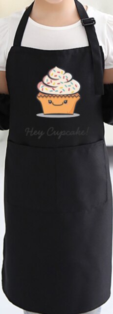 Delantal infantil para comer en el hogar, ropa de pintura antiincrustante para jardín de infantes, delantal de pintura artística para bebé: BLACK / M