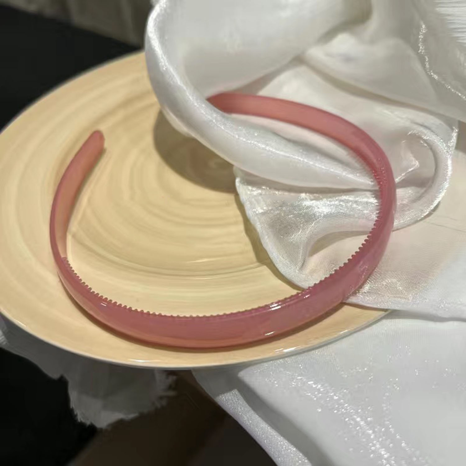 Diadema de plástico translúcido para el pelo, diadema para mujer, diadema para niña, diademas antideslizantes para el pelo, accesorios para el cabello: Azul cielo