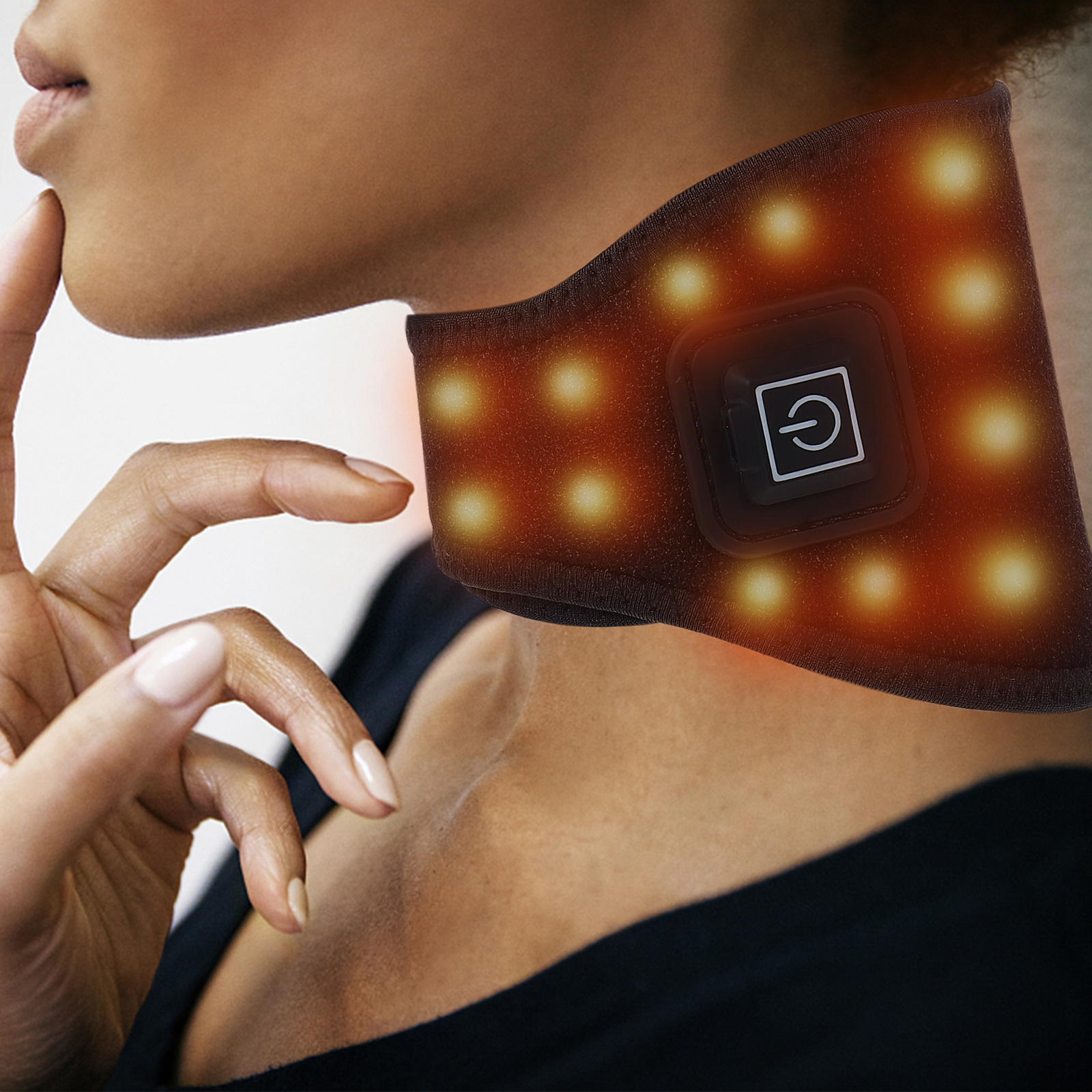 Oplaadbare Verwarmde Nek Beschermer Mouw Elektrische Verwarming Nek Pad (Zwart)