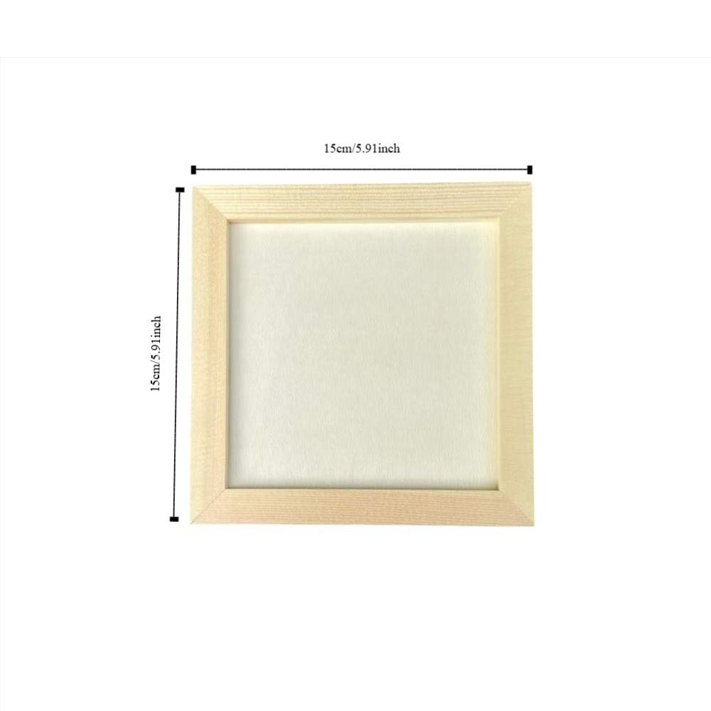 Kids Wooden Blank Clay Frame Multi Size DIY Wooden Photo Holder Party Decor Creartive Picture Frame Children's Handcraft: Red