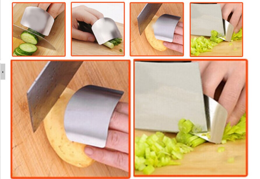kitchen accessories cooking tools safety guard stainless steel protect finger hand not to hurt cut gadgets accesorios de cocina