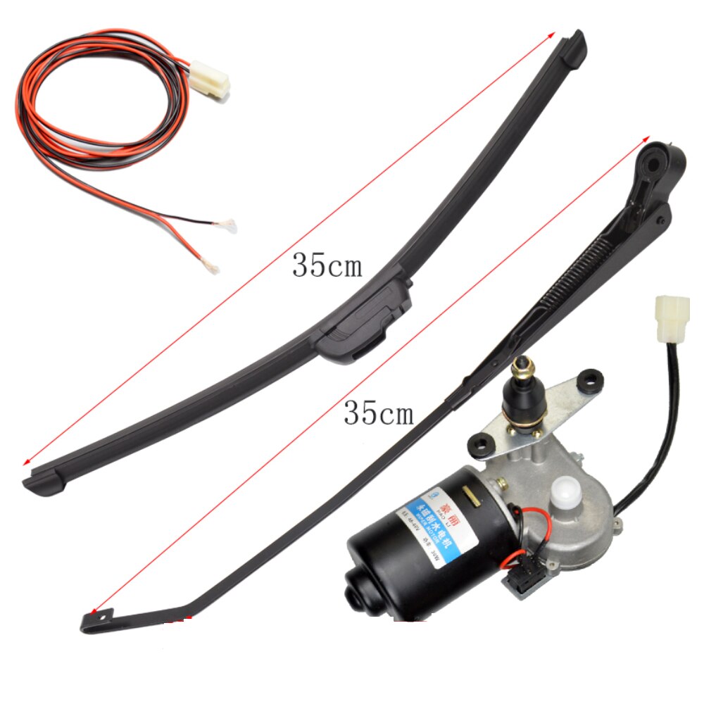 Moteur d'essuie-glace électrique pour Tricycle, moto: 48v 60v 35cm