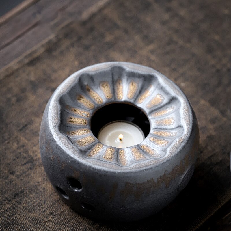 Ceramics Teapot Heating Base Japanese Style Candle Retro Kung Fu Teapot Trivets Warmer Chauffe Plat Bougie Tea Heater JD50DZ