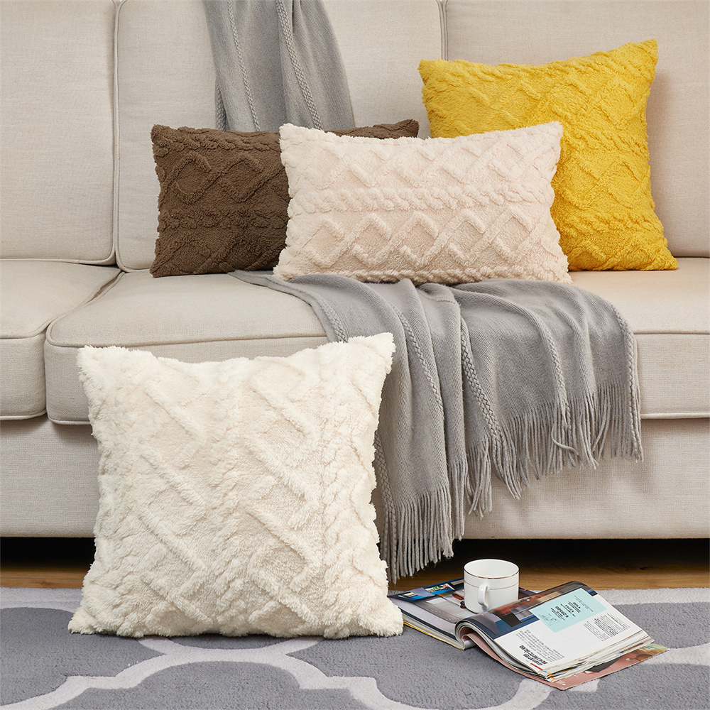 Olanly putetrekk 45 x 45cm mykt plysjputetrekk til sofa putetrekk bomull hjemmedekor sofa putetrekk 50 x 50