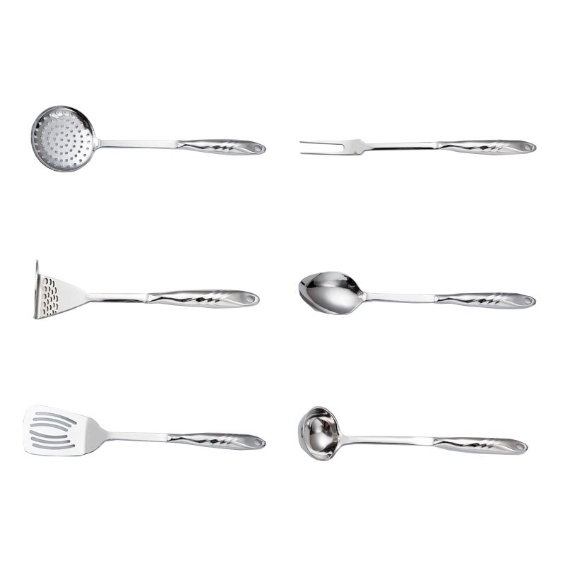 Kitchen Utensils Stainless Steel Light Luxury Spoon Ladle Skimmer Fork Potato Masher Slotted Turner Cookware Tool