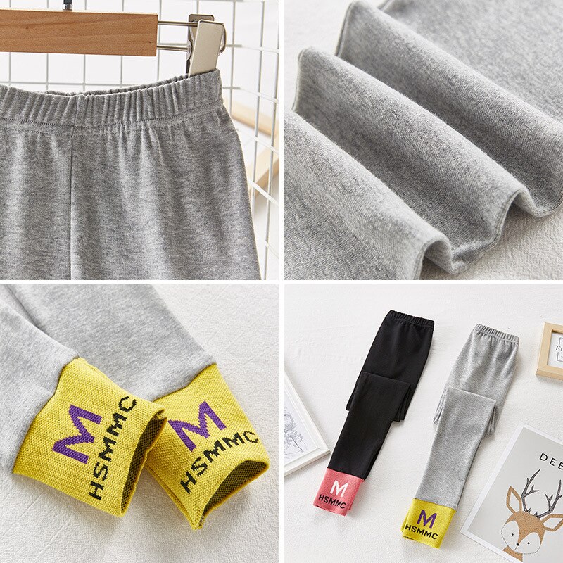 Nuovi Leggings in cotone 2022 per bambini pantaloni a matita Skinny per bambini primavera Leggings a fondo tinta unita autunno abbigliamento per ragazze 8Y