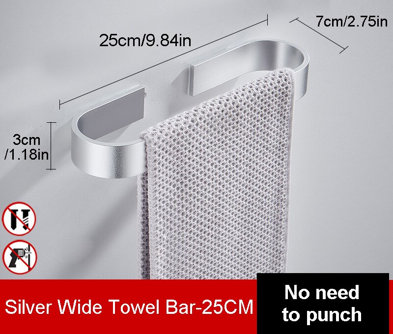 Type-C Magnetic Towel Bar Holder Rack – 16 To 38 Inch, Fits Refrigerator, Kitchen, Stainless Steel/Plastic