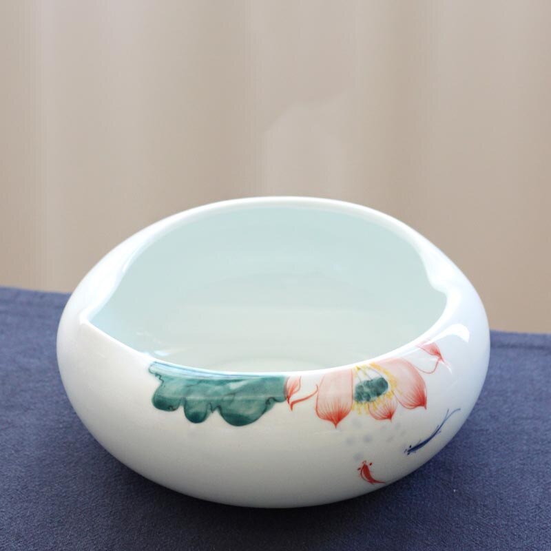 Kinesisk stil te vask håndmalet keramik tekopholder kontor te ceremoni testel tilbehør havearbejde urtepotte potte: -en