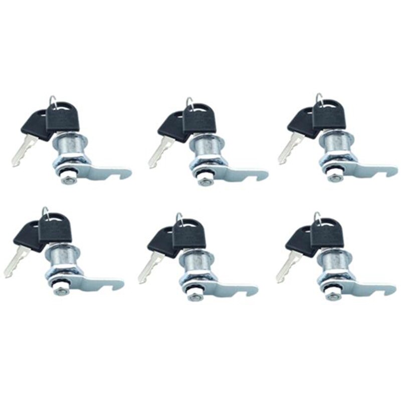 6 Sets Van Excentrieke Cam Sloten, Kasten, Archiefkasten, Brief Dozen, Metalen Kasten, opbergkast Deuren 18X20mm: Default Title