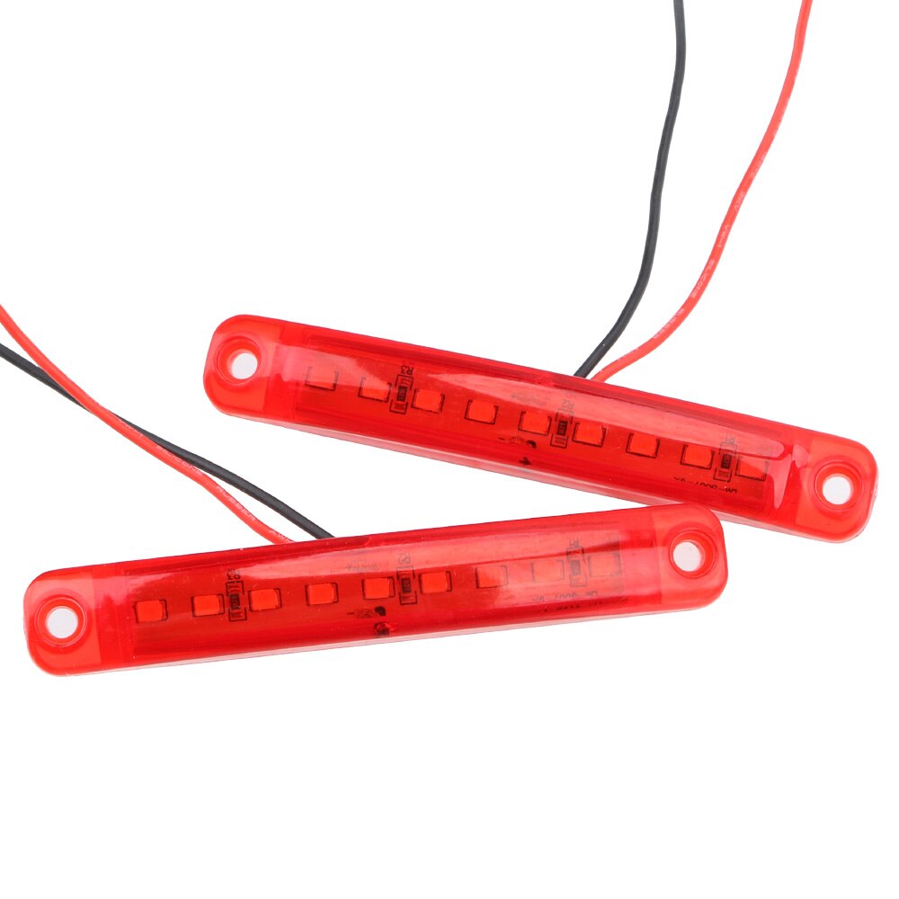 Leepee 20 kpl/setti linja-auton perävaunun takavilkut sivuvilkut punaiset 9 led 24v lamppua kuorma-autojen tarvikkeet pysäköintivalot