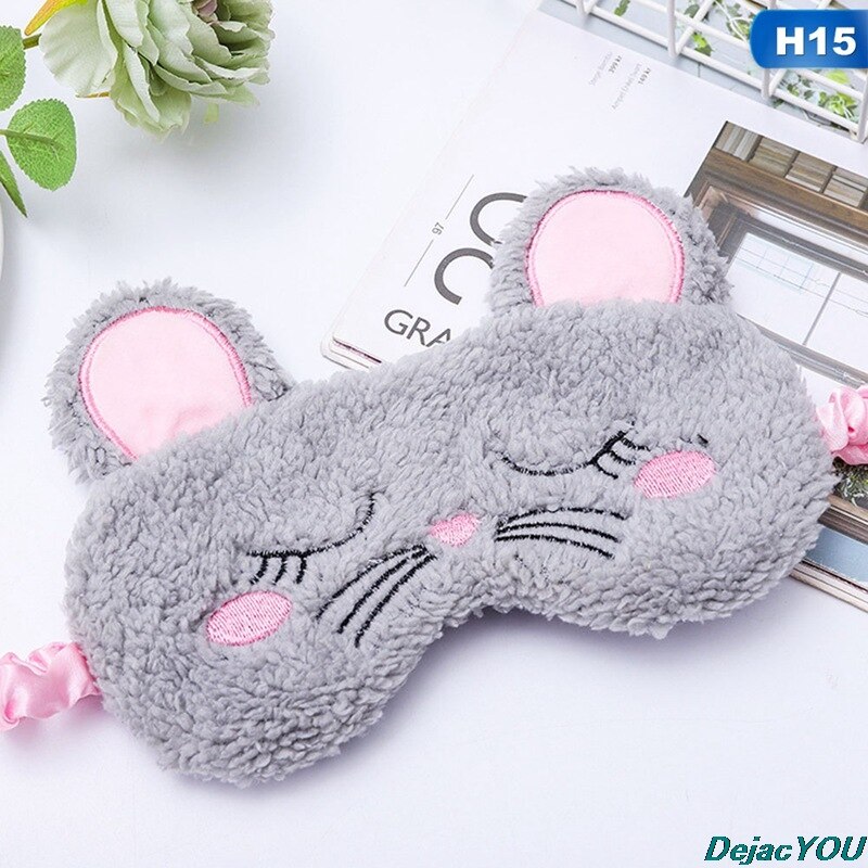 Schattige kikker kitten ogen zachte slaap oogmasker masker dier pluche oogmasker ontspannen meisje dame familie-uitstapje: HG40862H15
