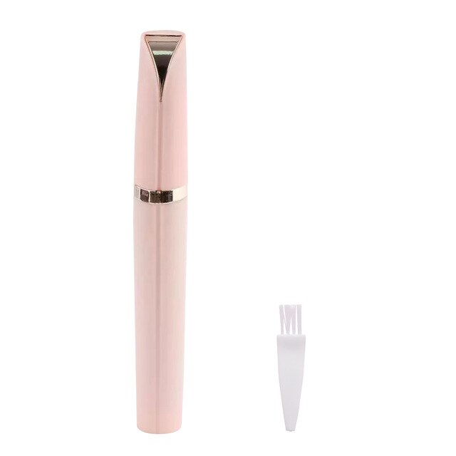 Tondeuse à sourcils sans douleur, stylo d&#39;épilation, rasoir, Mini batterie de coupe, épilateur Facial Portable pour femmes: Pink