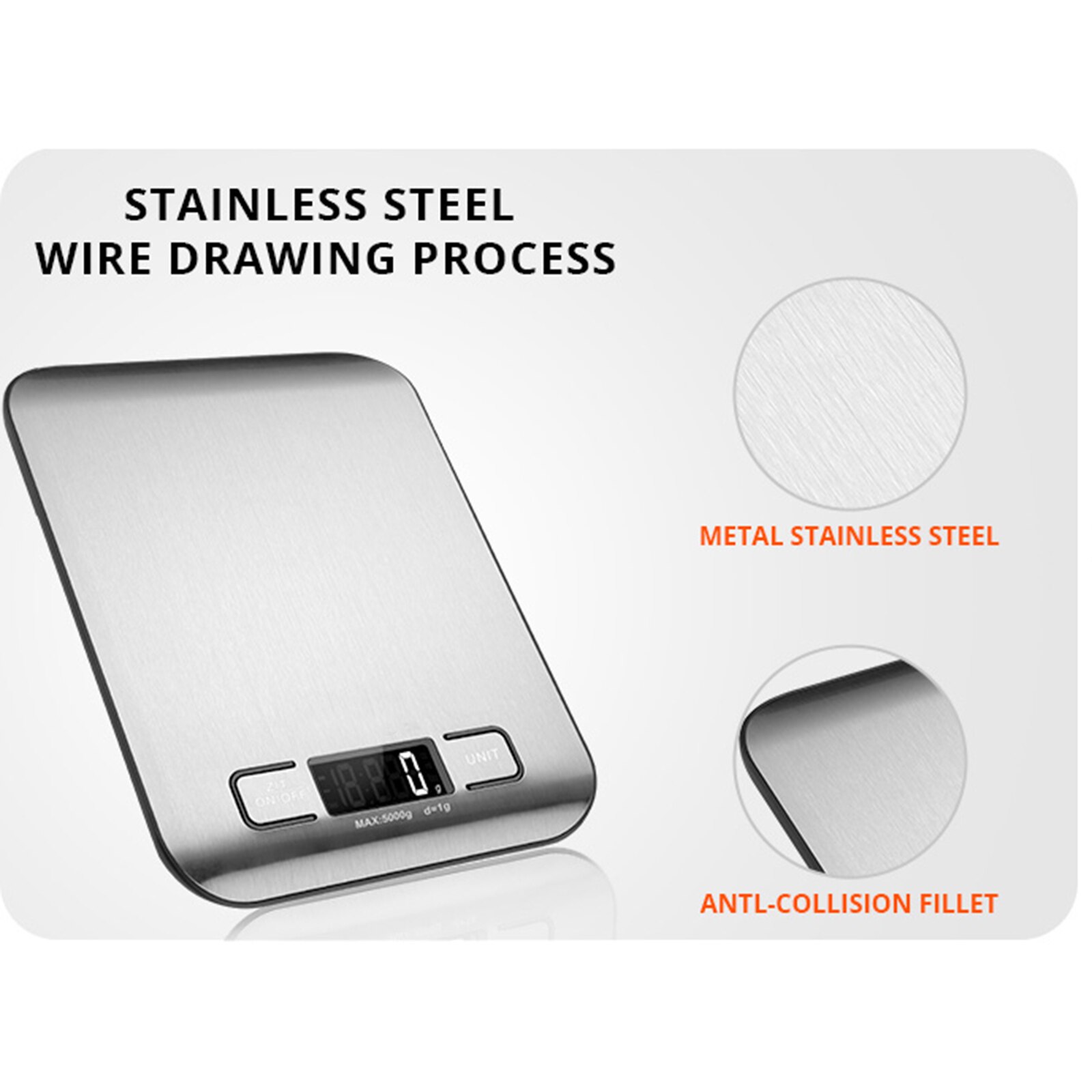 Electronic Food Scales Electronic Weighing Scale Weight Balance LED Display Measuring Tools Kitchen Scale