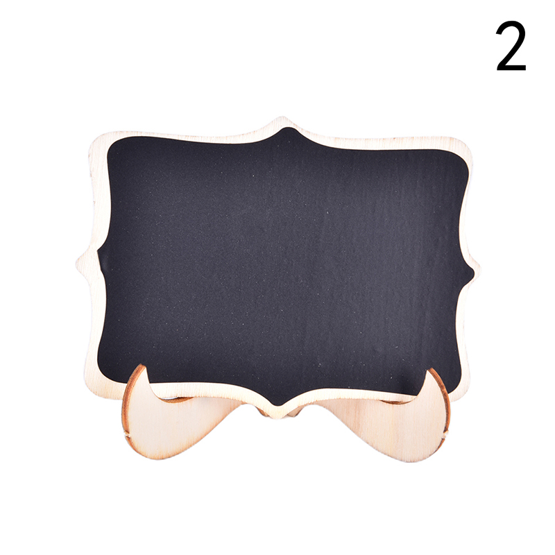 Mini pizarra de madera para mensajes, soporte pequeño para tablón de anuncios, , 6 estilos: Azul