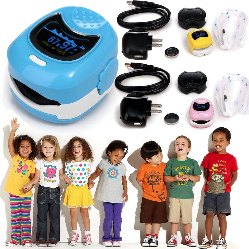 Contec Vinger Leuke Pulsoxymeter Zuurstof SPO2 Monitor Voor Kinderen Kids CMS50QB