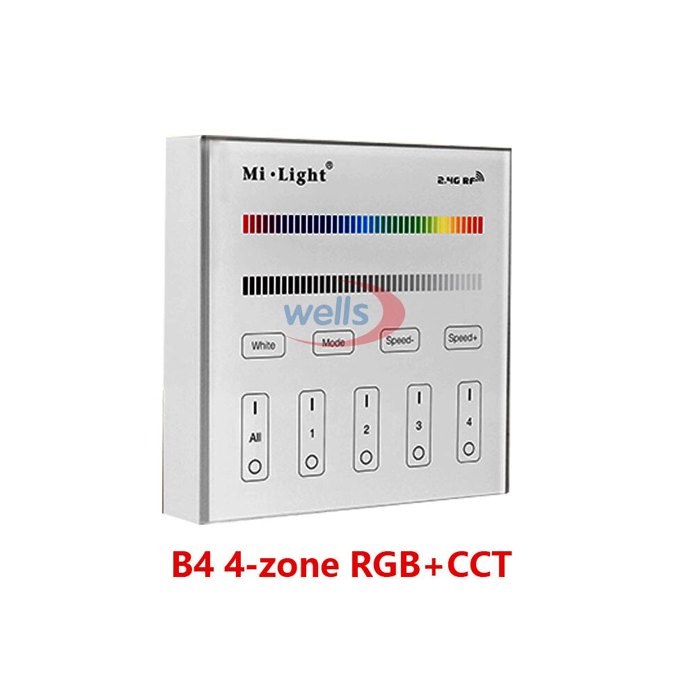 B1/B2/B3/B4 2.4G 4-Zone Smart LED Touch Panel Remote Controller led Brightness Dimmer for RGB/RGBW/CCT/RGB+CCT led strip light
