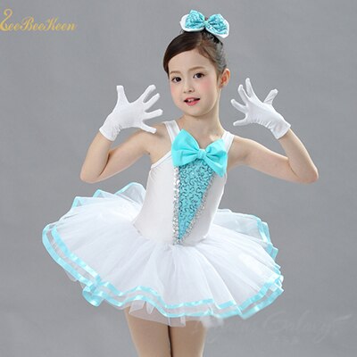 Vestido de Ballet para niñas, traje de tutú de Ballet con lentejuelas azules, vestido de baile para niña con puesta en escena para mujer, tutú, ropa de bailarina de Ballet: MA