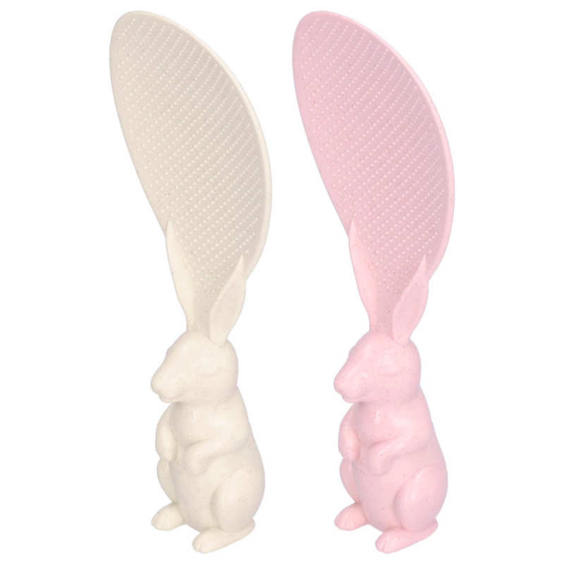 Cute Bunny Non Stick Rice Spoon Three‑dimensional Standable Rabbit Rice Scoop Home Rice Shovel for Rice Cooker Mascot Souvenirs