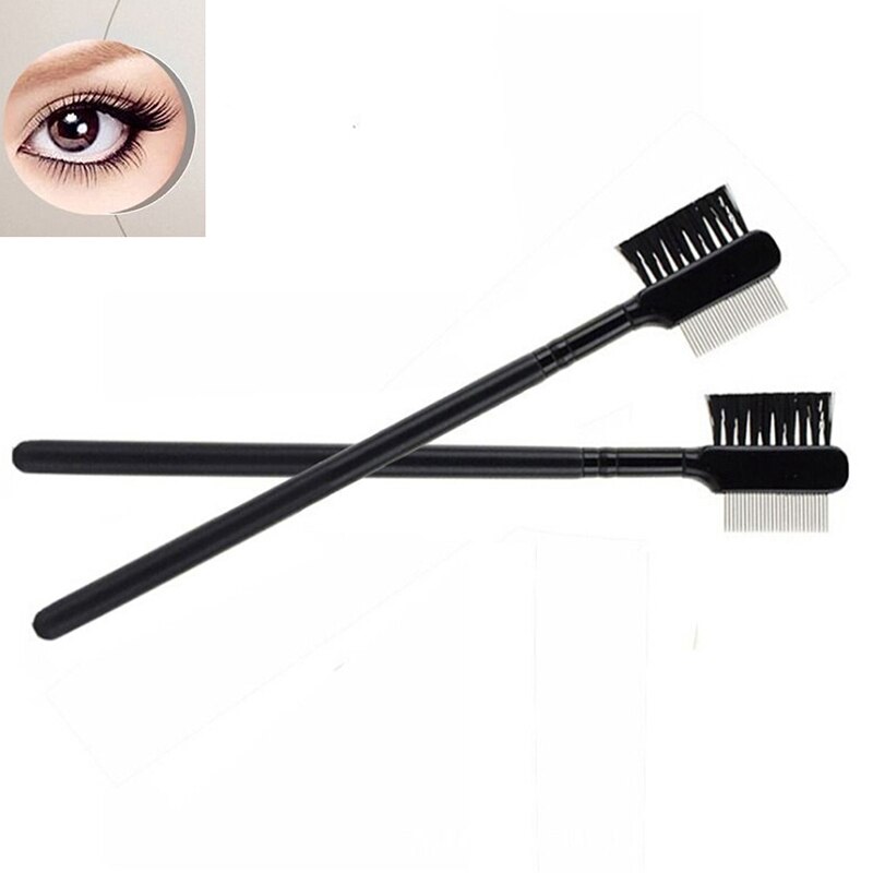 superventas, cepillo de extensión de doble peine para cejas de acero de , peine de Metal, herramienta cosmética para maquillaje,