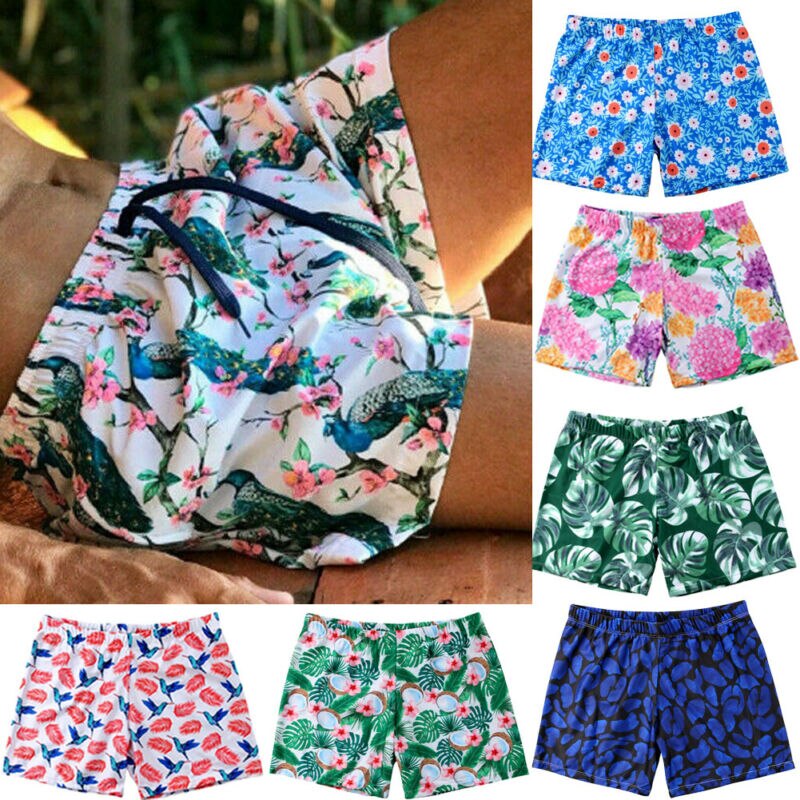 Heren bloemen elastische zwemshorts pastorale zomer badmode zwembroek heren strand zwemshorts