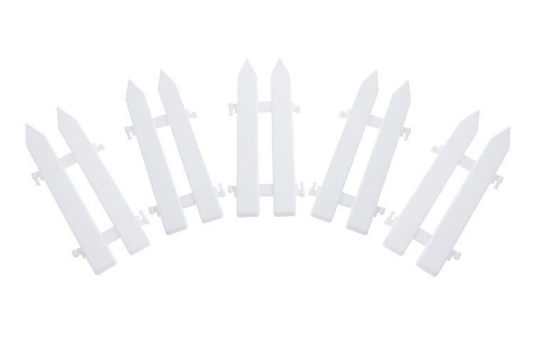 5 kpl/pakkaus valkoinen muoviaita sisäpiha sisäpuutarha -aita pronssi -aita jouluhotellin perhekeskuksen koristelu: 5 kpl valkoisia