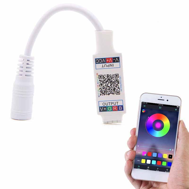 MINI RGB Bluetooth Controller Led Light Strip Wireless Voice Smart Controller With Free App via IOS or Android Smartphone