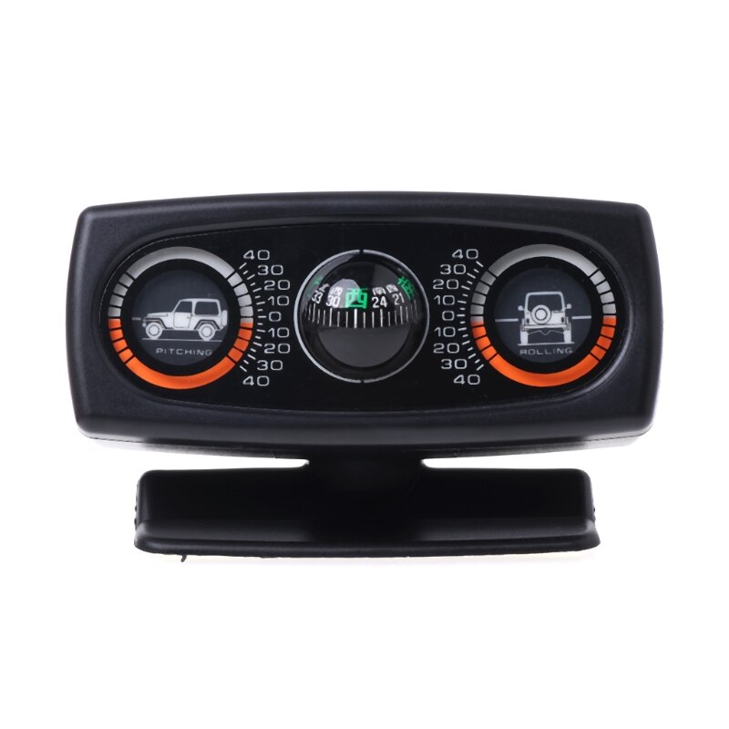 3 In 1 Car Compass Inclinometer Angle Slope Level Meter Finder Gradient Balancer