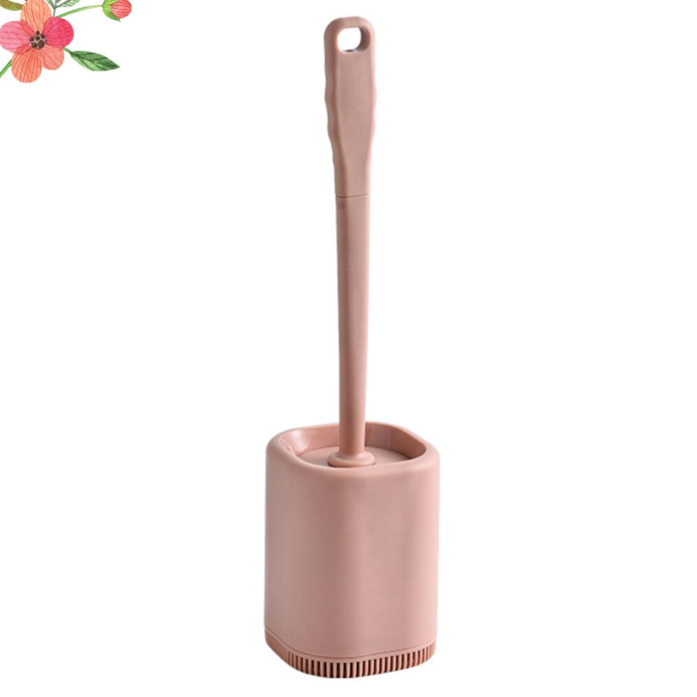 Long Handle Toilet Brush With Base Toilet Urinal Brush Home Bathroom Hotel Cleaning Accessories for Home Bathroom (White): Red