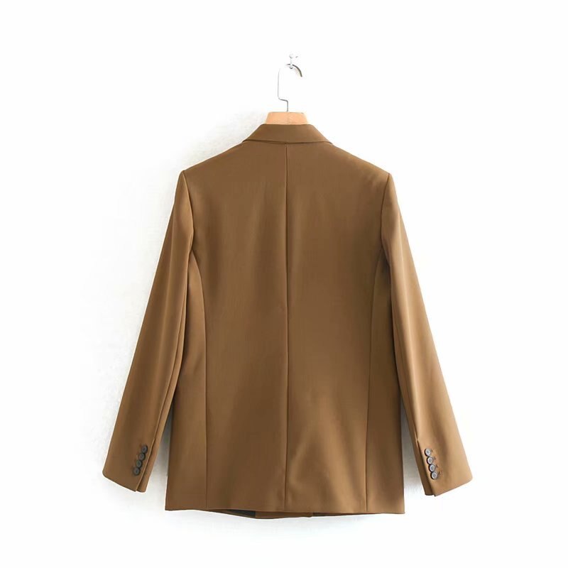 Traje de pantalón doble botonadura para mujer, chaqueta con muescas y pantalón, conjunto de dos piezas para mujer, ropa de oficina otoño , trajes para mujer