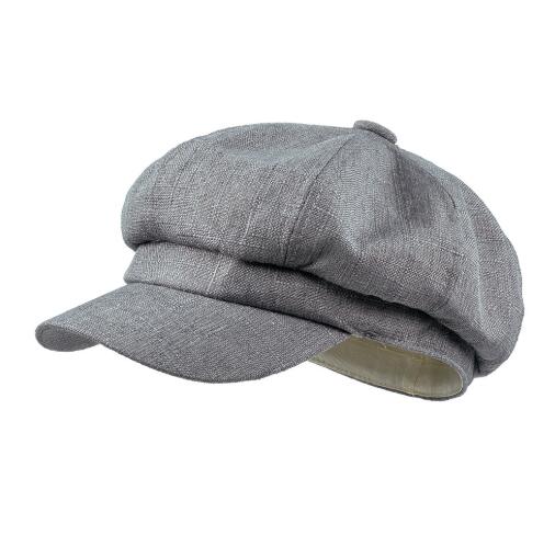 Krantenjongen Dunne Cap Katoen Linnen Baret Hoeden Voor Vrouwen Zomer Vintage Effen Beige Achthoekige Cap Dames Baker Jongen Kunstenaar Cap