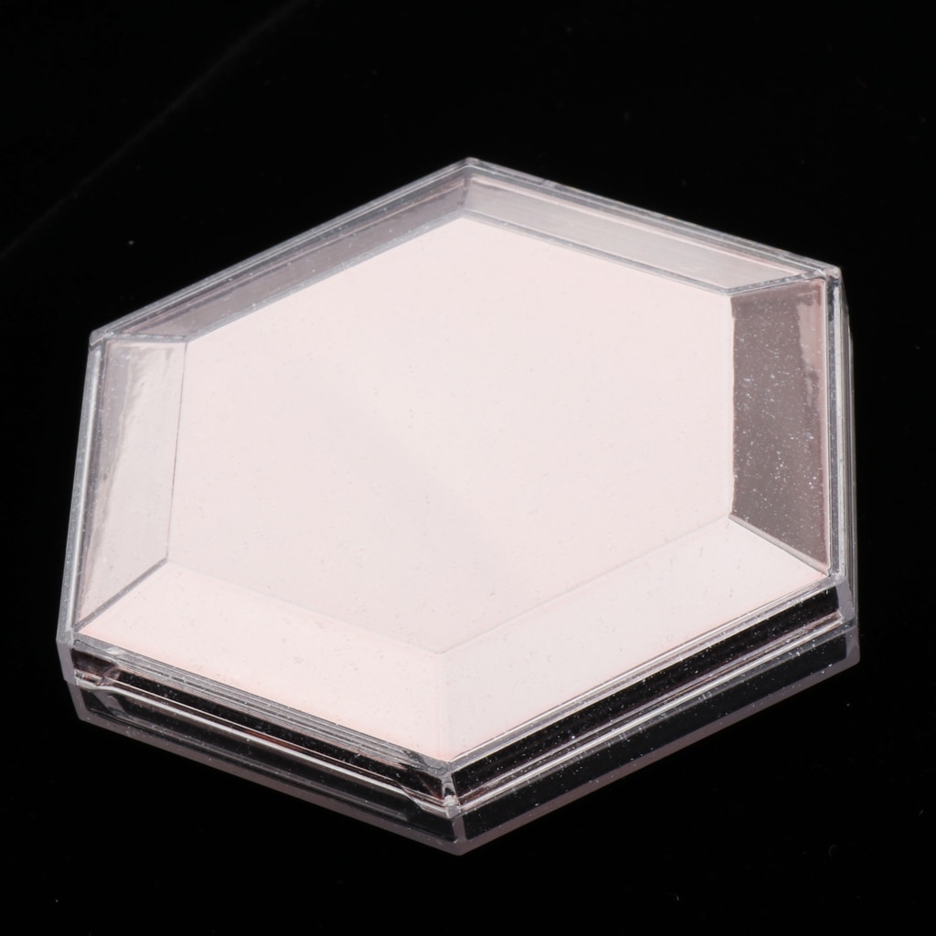 Plastic Sexangular Empty Makeup Blusher Pressed Powder Case Cosmetic Highlight Eyeshadow Container Jar Box