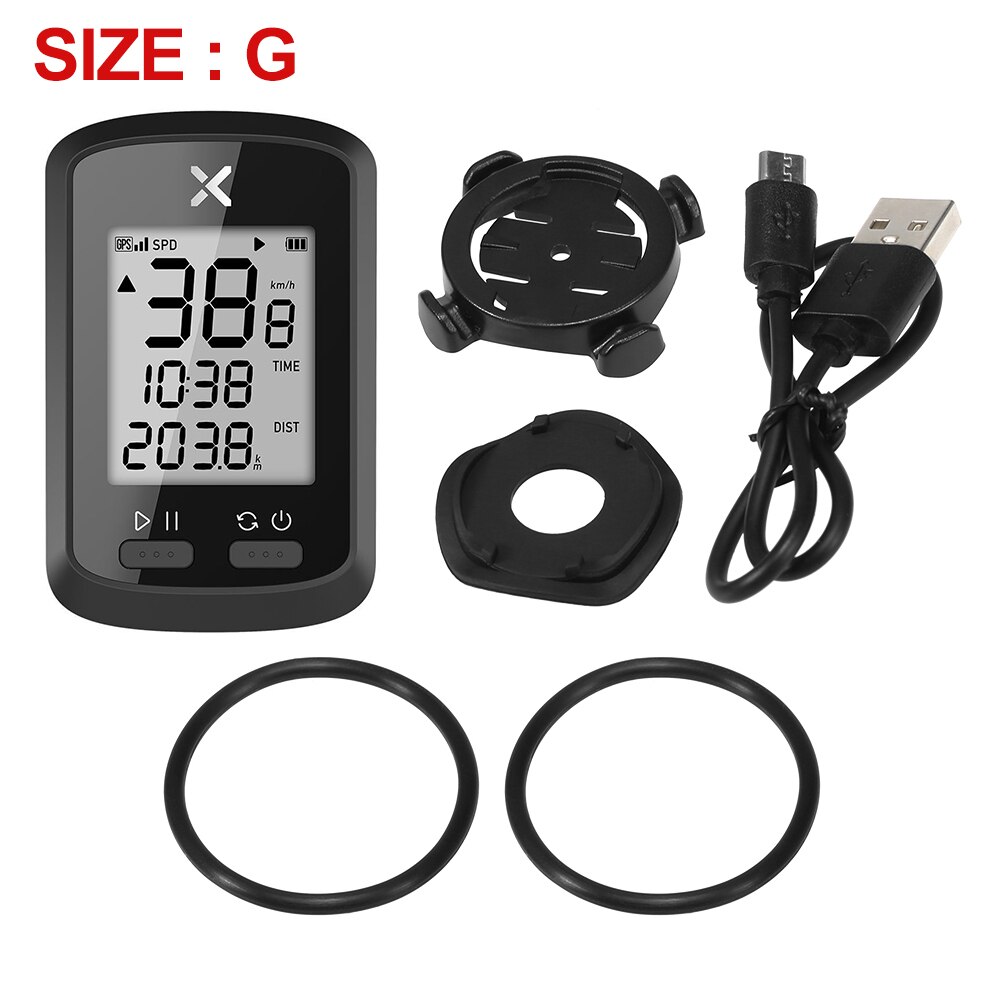 Lixada Waterproof Bicycle Computer USB Rechargeable Wireless Bike Cycling Computer Bicycle Speedometer Odometer Cycling Parts: B