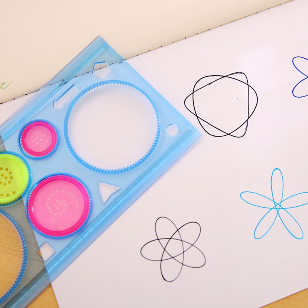 20.5cm genomskinliga geometriska linjal student ritning linjaler multifunktion linjal slumpmässig färg