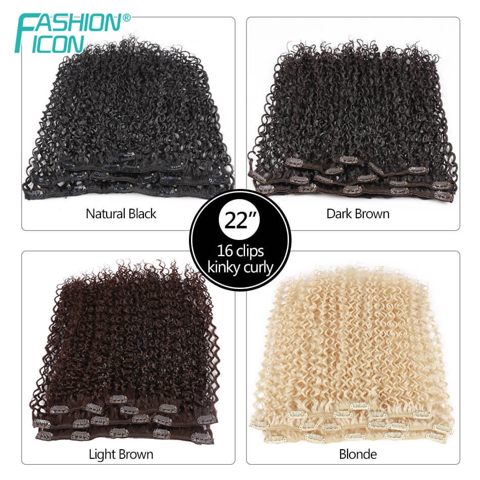 Syntetyczny klip w przedłużeniu perwersyjne kręstożek 24 Cal 140G 7 treski sztuczne włosy na spinki robić włosów darmowa wysyłka przez ikonę mody