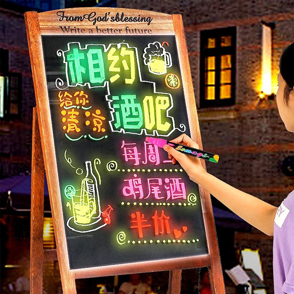 Dust Free Liquid Chalk Pen Erasable Multi-Color Whiteboard Art Marker Pen Highlighters For Blackboard Graffiti LED Board Writing