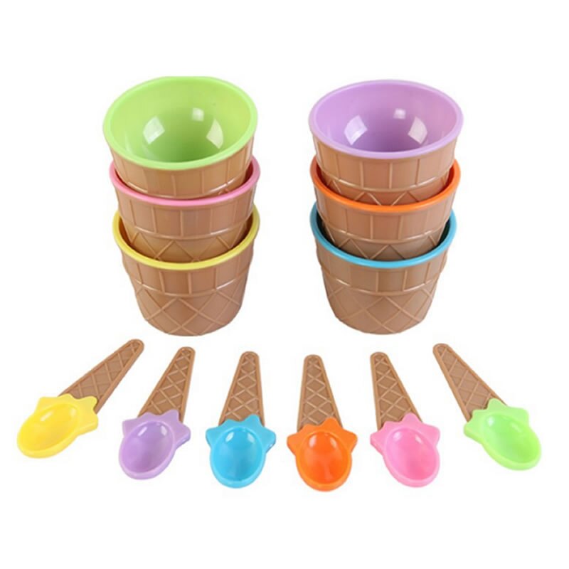 Tazón de plástico para helado, taza de agua, tazón para helado, taza para helado, vajilla