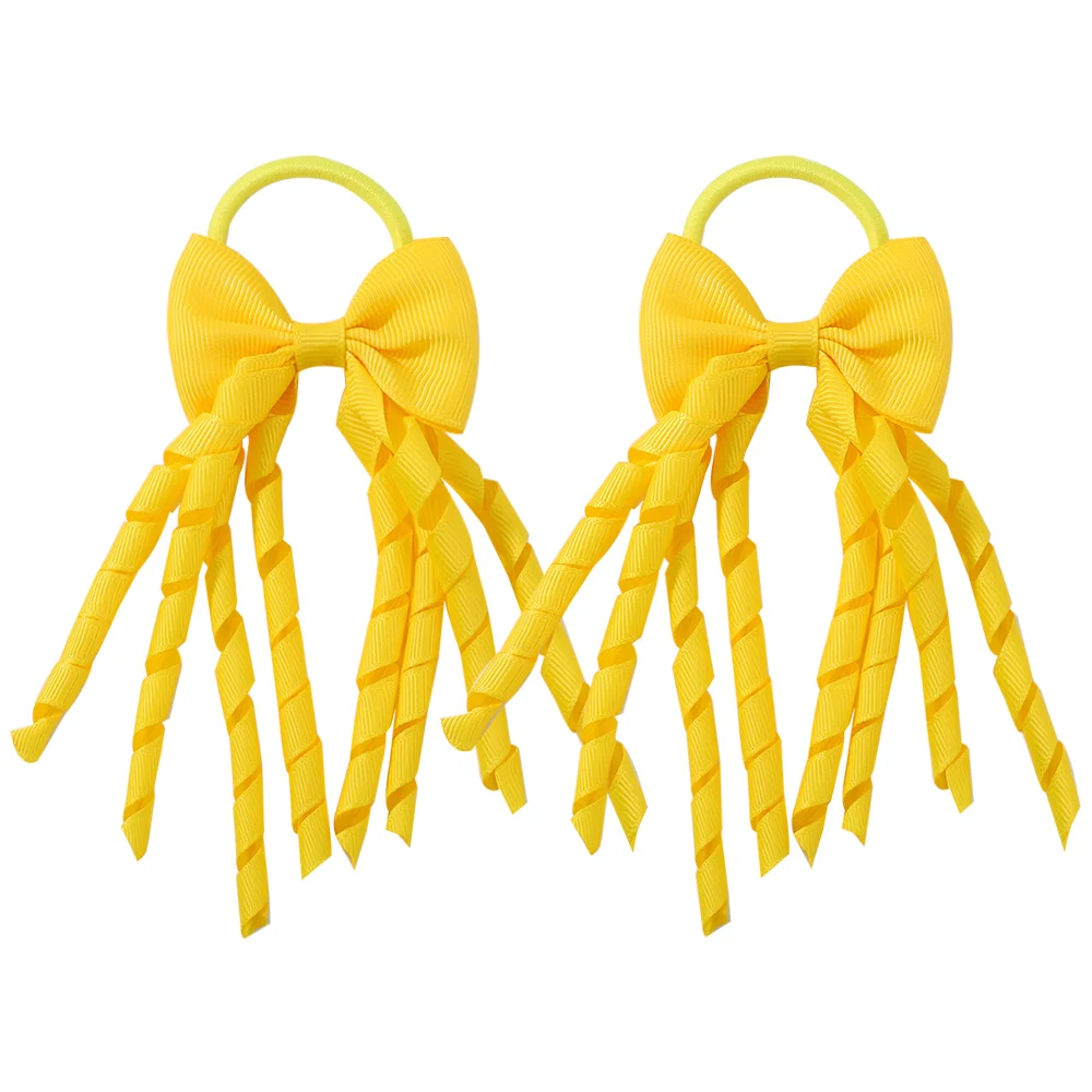 BABY BOWS Baby Meisjes Haarbanden Strikken 3 Inch Grosgrain Lint Krullend Korker Haarelastiekjes Elastische Kleurrijke Kinderen Haarband: Black