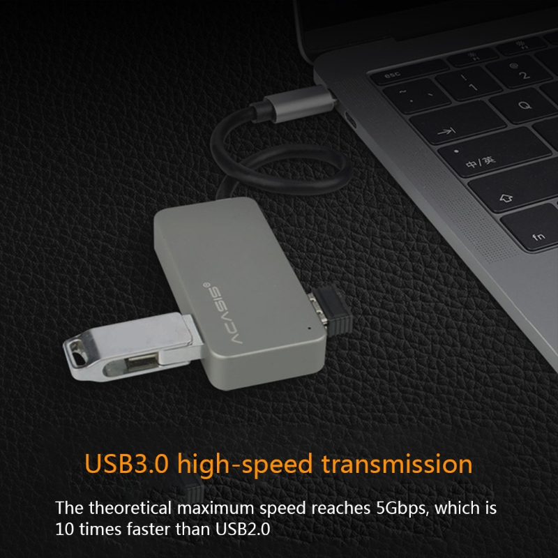 Ultra-schnelle USB C Docking Bahnhof 3-in-1 Typ C zu USB3.0 + USB2.0 + PD Ladung 5Gbps Mehrere Daten Transfer Hub Splitter