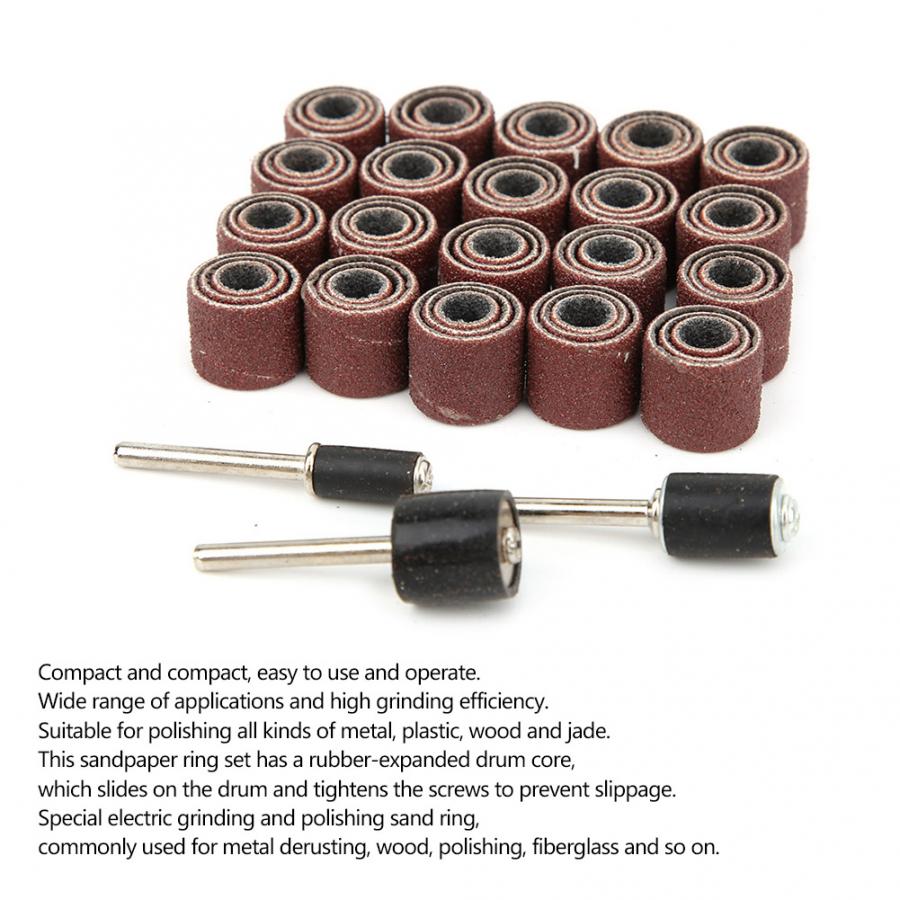 33Pcs Sanding Set Metal Plastic Wood Grinding Polishing Tool Sanding Drum Sleeve Drum Sander Kit